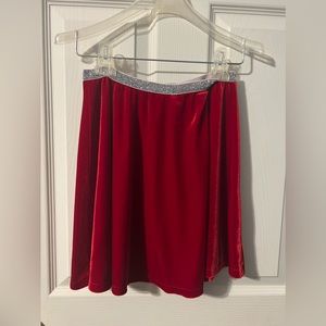 Lands End Velvet Metallic Banded Skirt size M (10-12)